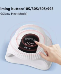 UV LED Nail Dryer Lamp 143W – 72 Beads, Quick Gel Polish Curing with Smart Sensor