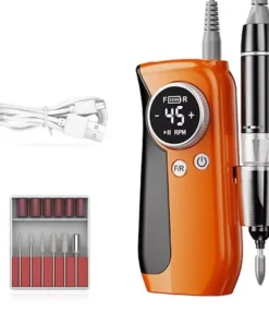 High-Speed 45000RPM Rechargeable Nail Drill Kit – Professional Cordless Manicure Set