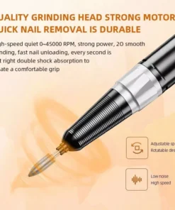 High-Speed 45000RPM Rechargeable Nail Drill Kit – Professional Cordless Manicure Set