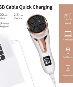 Rechargeable Electric Foot Callus Remover: Portable Pedicure Tool for Smooth Feet