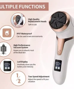 Rechargeable Electric Foot Callus Remover: Portable Pedicure Tool for Smooth Feet