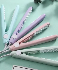 Mini Ceramic 3D Grid Hair Crimper & Curler – Volumizing Styling Tool for Women