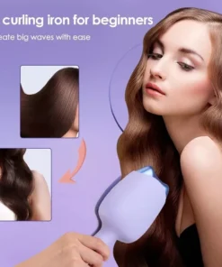 32mm Ceramic Cat Ear Dual-Barrel Hair Curler for Beach Waves