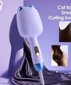 32mm Ceramic Cat Ear Dual-Barrel Hair Curler for Beach Waves