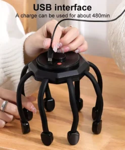 Electric Octopus Claw Scalp Massager for Stress Relief & Hair Stimulation