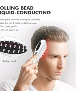 Electric Hair Growth and Scalp Health Massage Comb with Red/Blue Light Therapy