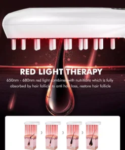 Electric Hair Growth and Scalp Health Massage Comb with Red/Blue Light Therapy
