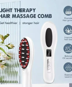 Electric Hair Growth and Scalp Health Massage Comb with Red/Blue Light Therapy