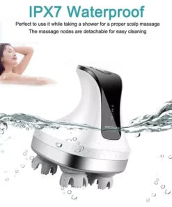 4D Electric Scalp Massager with Red & Blue Light Therapy
