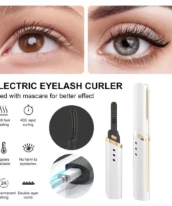 3-Gear Adjustable Heated Eyelash Curler: Portable & Anti-Scald