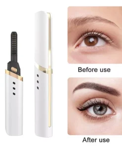 3-Gear Adjustable Heated Eyelash Curler: Portable & Anti-Scald