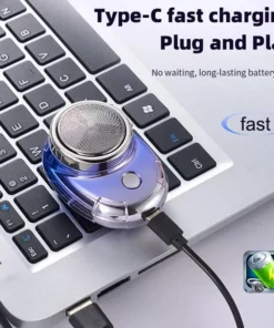 Portable Mini Electric Shaver for Men with Triple Blade – Rechargeable, Washable & Cordless