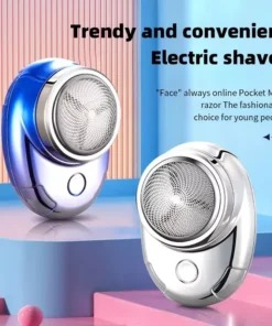 Portable Mini Electric Shaver for Men with Triple Blade – Rechargeable, Washable & Cordless