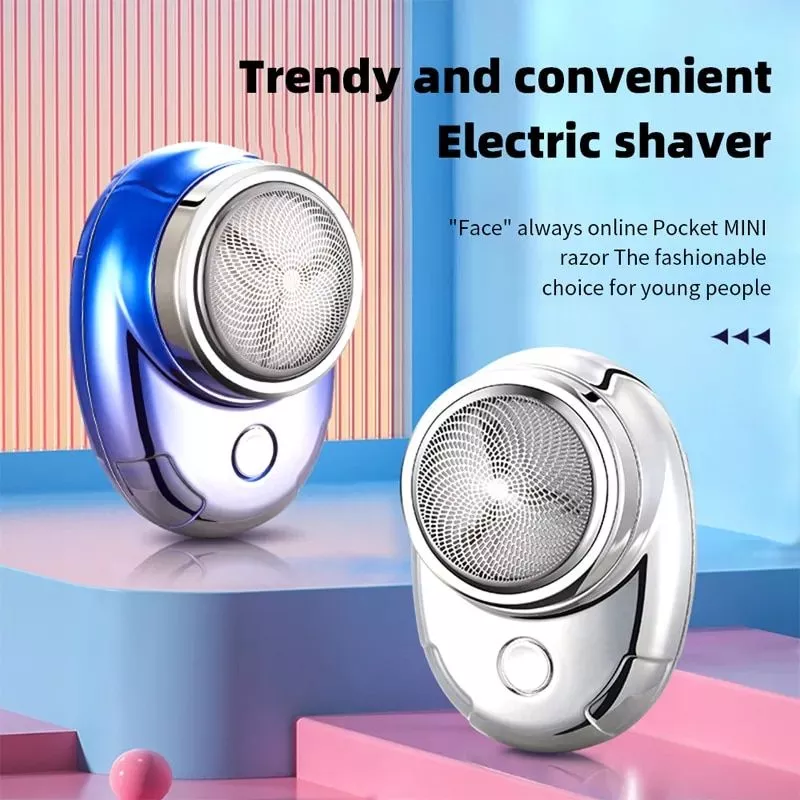 Portable Mini Electric Shaver for Men with Triple Blade – Rechargeable, Washable & Cordless