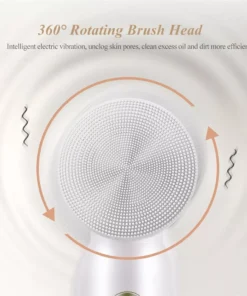6-in-1 Ultrasonic Facial Cleanser: Electric Auto-Rotating & Waterproof Brush for Deep Pore Cleaning