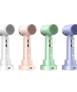 6-in-1 Ultrasonic Facial Cleanser: Electric Auto-Rotating & Waterproof Brush for Deep Pore Cleaning