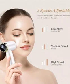 6-in-1 Ultrasonic Facial Cleanser: Electric Auto-Rotating & Waterproof Brush for Deep Pore Cleaning