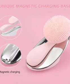 Electric Silicone Facial Cleansing & Massage Brush with Magnetic Charging