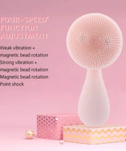 Electric Silicone Facial Cleansing & Massage Brush with Magnetic Charging