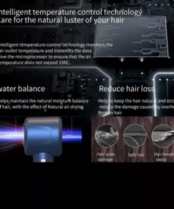 220V Leafless Personal Hair Dryer with Negative Ion Styling Tool