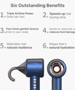 220V Leafless Personal Hair Dryer with Negative Ion Styling Tool