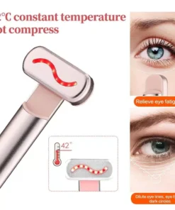 Microcurrent Eye Massager: Vibration, Red Light Therapy & Temperature-Controlled Stick