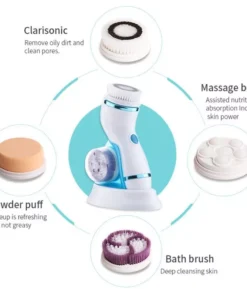 4-in-1 Electric Face Cleanser & Roller Massager: Ultimate Skin Care Tool