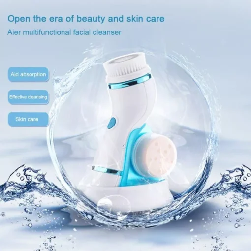4-in-1 Electric Face Cleanser & Roller Massager: Ultimate Skin Care Tool