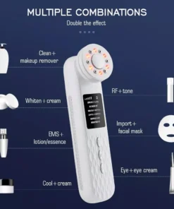 4-in-1 Ultrasonic Facial Massager: Radiofrequency Skin Tightening & LED Care