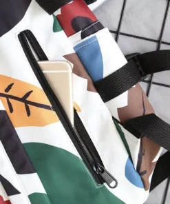 Stylish Geometric Waterproof Backpack for Women