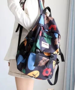 Stylish Geometric Waterproof Backpack for Women
