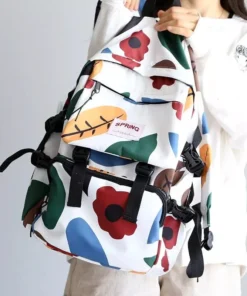 Stylish Geometric Waterproof Backpack for Women