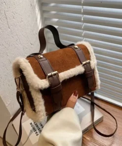Chic Winter Plush Crossbody Bag