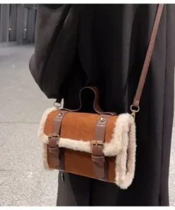 Chic Winter Plush Crossbody Bag
