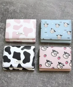 Chic Cow Print Tri-fold Women’s Wallet