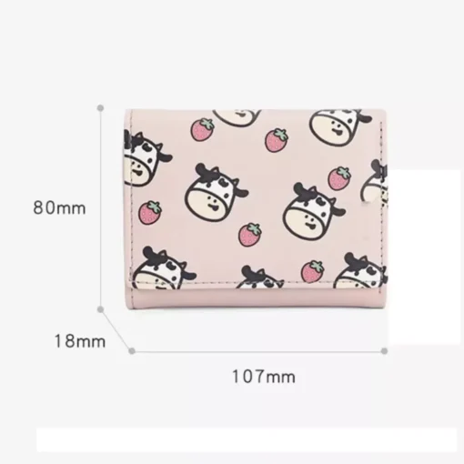 Chic Cow Print Tri-fold Women’s Wallet