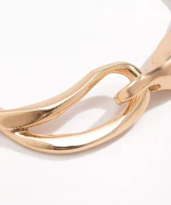 Gold Chunky Metal Buckle Choker Necklace