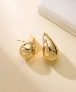 Chunky Vintage Gold & Silver Teardrop Earrings