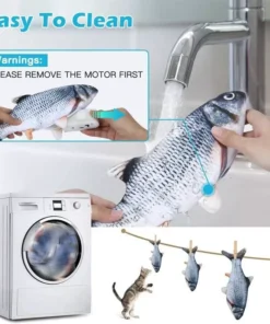 Interactive 3D Plush Fish Toy for Cats