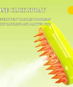 3-in-1 Steamy Cat Grooming Brush with USB Charging