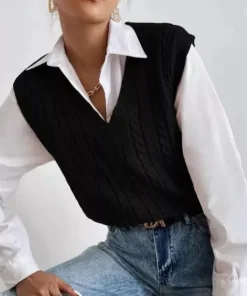 Chic Autumn & Winter Sleeveless Knit Sweater Vest for Women