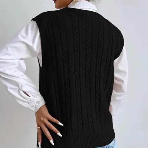 Chic Autumn & Winter Sleeveless Knit Sweater Vest for Women