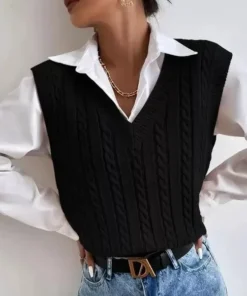 Chic Autumn & Winter Sleeveless Knit Sweater Vest for Women