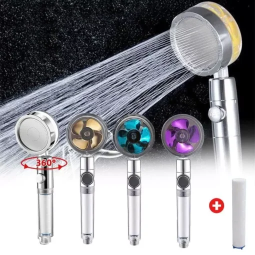 360° Rotating High-Pressure Water Saving Shower Head – Ideal for Low Pressure Supply