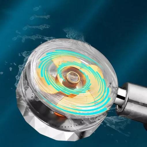 360° Rotating High-Pressure Water Saving Shower Head – Ideal for Low Pressure Supply