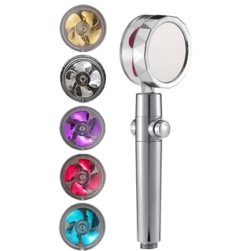 360° Rotating High-Pressure Water Saving Shower Head – Ideal for Low Pressure Supply