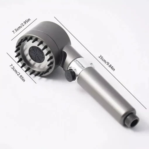 High-Pressure 3-Mode Adjustable Shower Head with Water-Saving Filter – Portable Bathroom Accessory