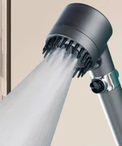 High-Pressure 3-Mode Adjustable Shower Head with Water-Saving Filter – Portable Bathroom Accessory