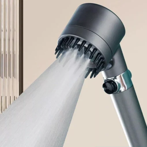 High-Pressure 3-Mode Adjustable Shower Head with Water-Saving Filter – Portable Bathroom Accessory