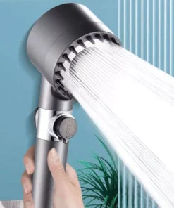 High-Pressure 3-Mode Adjustable Shower Head with Water-Saving Filter – Portable Bathroom Accessory